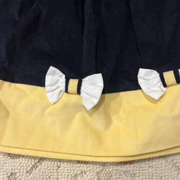 Bella bliss navy courteous dress with yellow trim - Picture 2 of 7